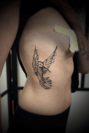 Hummingbird sketchy tattoo