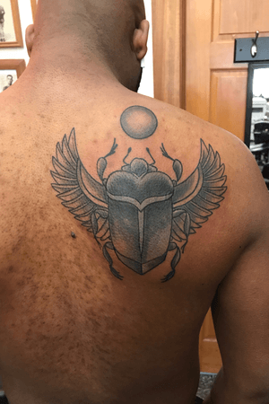 Cover up, i forgot to take a before picture #egyptian #scarab #beetle #coverup #blackandgrey 