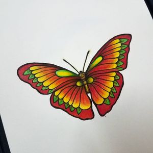 Mariposa a Crayón