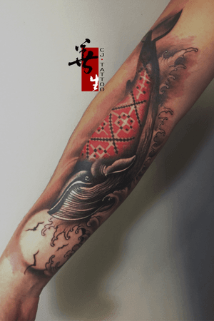 #newyork #cjtattoo #traditional #newschool #fineline  #whale  #blackandgrey #color #red #asian #chinese   