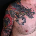 Tattoo by Matt Adamson #MattAdamson #KingsAvenueTattoo #neotraditional #Japanese #mashup #color