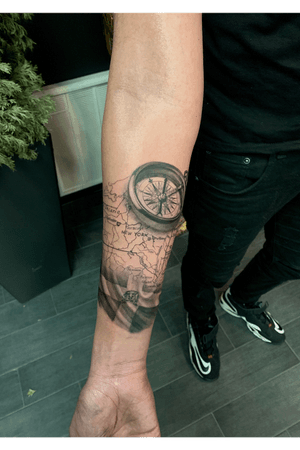 Map tattoo done by 5 hours 