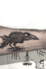 Crow. #thortattoo #Black #backwork #blackworktattoo #crow #bsb #tattoobrasil 