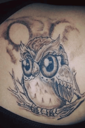 Midnight Owl by artist Ink187, #owl #blackandgrey #backtattoo #owltattoo #tattooaddict #tattoolovers 