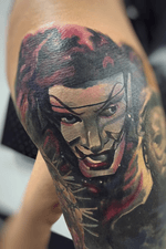 Jester #horror #horrortattoo #colortattoo #worldfamousink #tattooartist #ink 