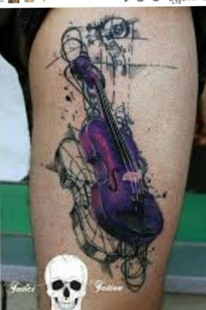 I love playing the violin and think this tattoo is cool