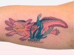 Tattoo by Brindi #Brindi #axolotltattoos #axolotl #animal #nature #amphibian #walkingfish #oceanlife #oceancreature
