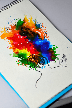 #watercolor #tattoosketch #brain #mind #thiagopadovani