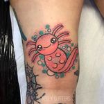 Tattoo by Keely Glitters #KeelyGlitters #axolotltattoos #axolotl #animal #nature #amphibian #walkingfish #oceanlife #oceancreature