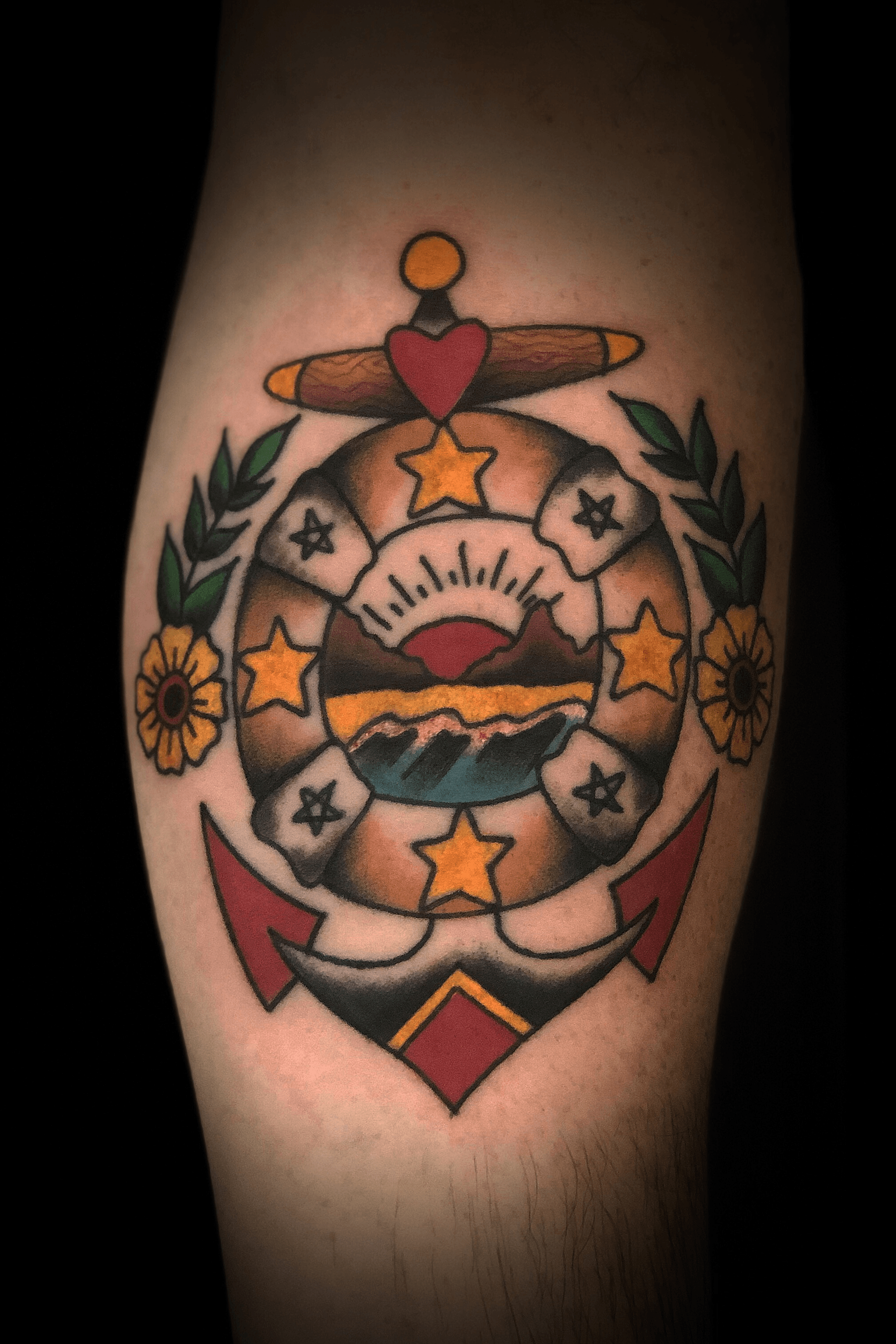 Tattoo uploaded by Eric Aguilar • Classic Sailor Jerry Inspired Anchor •  Tattoodo