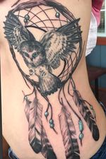 Owl and dreamcatcher #realistictattoo 