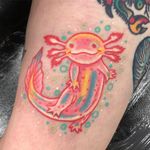 Tattoo by Robert Wilden aka Deathsure #RobertWilden #Deathsure #axolotltattoos #axolotl #animal #nature #amphibian #walkingfish #oceanlife #oceancreature