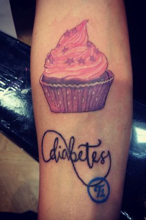 Diabetic Tattoo Cupcake 