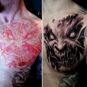 Chest in progress.Appointments availableEmail to book:http://autopsytattoo.com/contact/email-us/autopsy.tattoo.studio@gmail.com...Done with the following Cheyenne Professional Tattoo Equipment products:Machine: #solnovaPower supply: #PU2Needles config: 9 power, 13 & 23 soft edge magnum..Ink: #instablackink by Silverback Ink ..Black Market Organic..#toxycxlr #austin #texas #freehand #freehandtattoo #texastattoos #austintattoo #austintattoos#CheyenneTattooEquipment #CheyenneSafetyCartidges #CheyenneFamilly #CheyenneArtist #MadeForArtists#silverbackink #demon #demons #demontattoo #eviltattoo #darkart #darktattoos #chesttattoo 