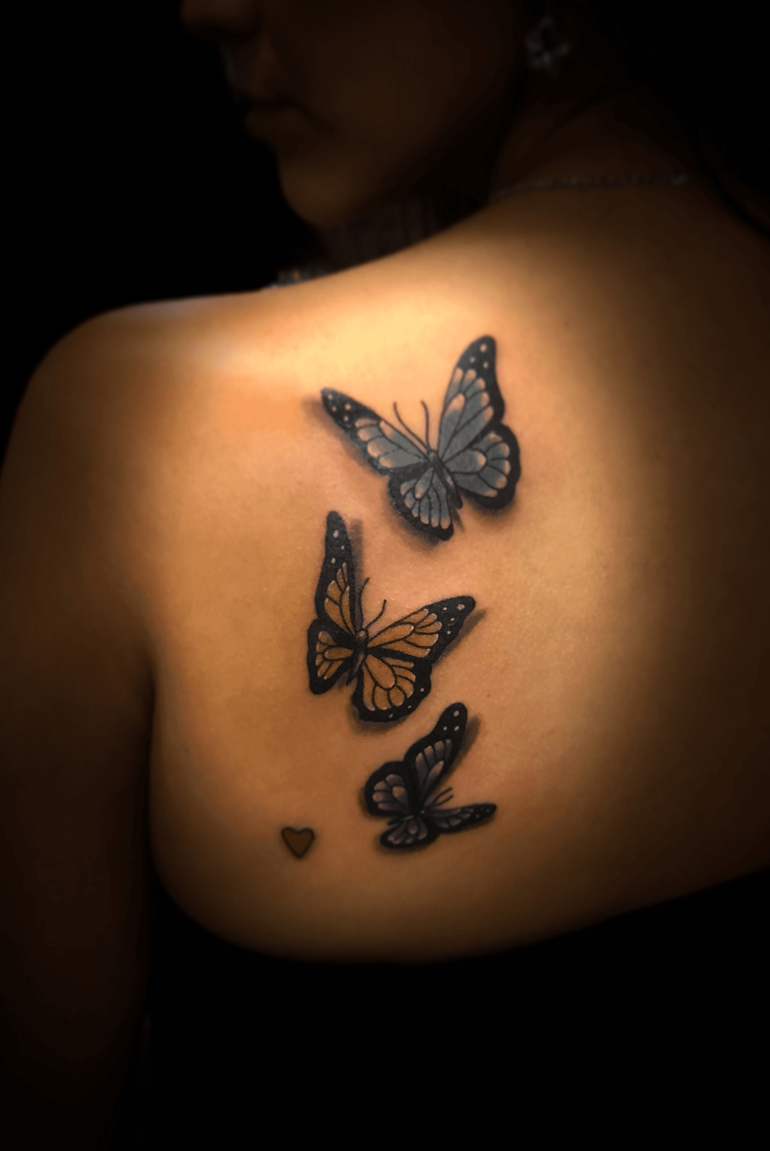 butterfly shoulder tattoos