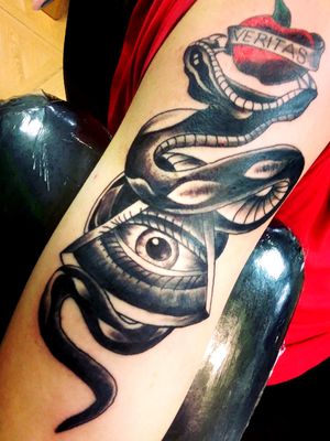 Snake and Eye tattoo