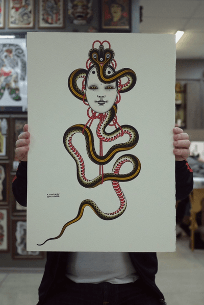 #andreivintikov #goodsign #snake #tattooflash #tattooart 