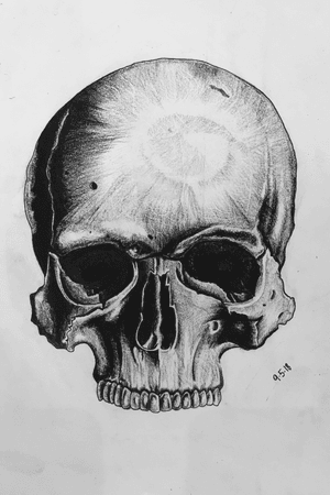 Skull piece i drew with just a refference off google 