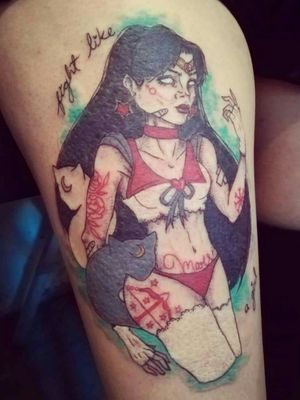 Sailor Mars 💗#tattoo #tattooedgirl #tattooartist #SailorMars #colortattoo #originaldesign #TattooStudioOcho #Aradisa 