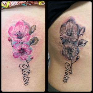 Sister's tattoo, color and black and gray workBy DG #eternalink #ezneedles #nemesispower 