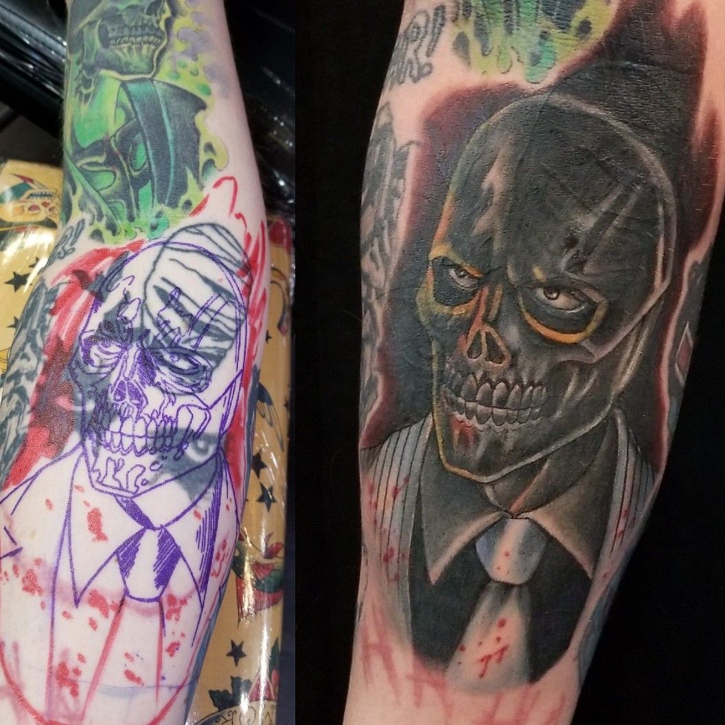 Lol Verheugen sector Tattoo uploaded by Johann (pronounced yo-Han) • DC character Black Mask  cover up • Tattoodo