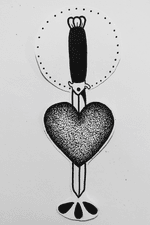 #ValentinesDay #dotwork #dagger #heart 