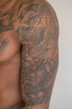 "Heaven & Earth Shenron" by Chris of Chronic tattoo (San Diego)