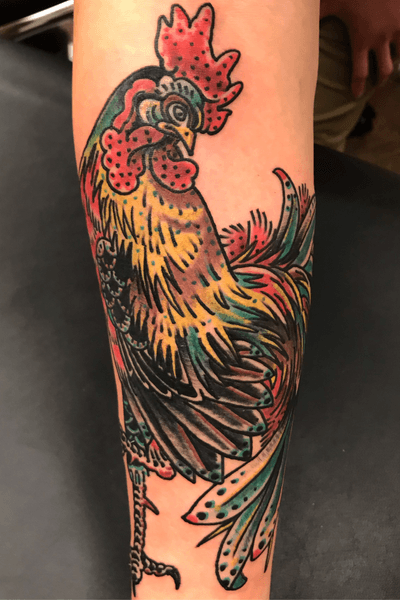 Rooster #traditionaltattoo #traditional #missouri #ozarks