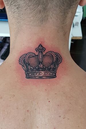 Crown tattoo. #crowntattoo #blackandgreytattoo 