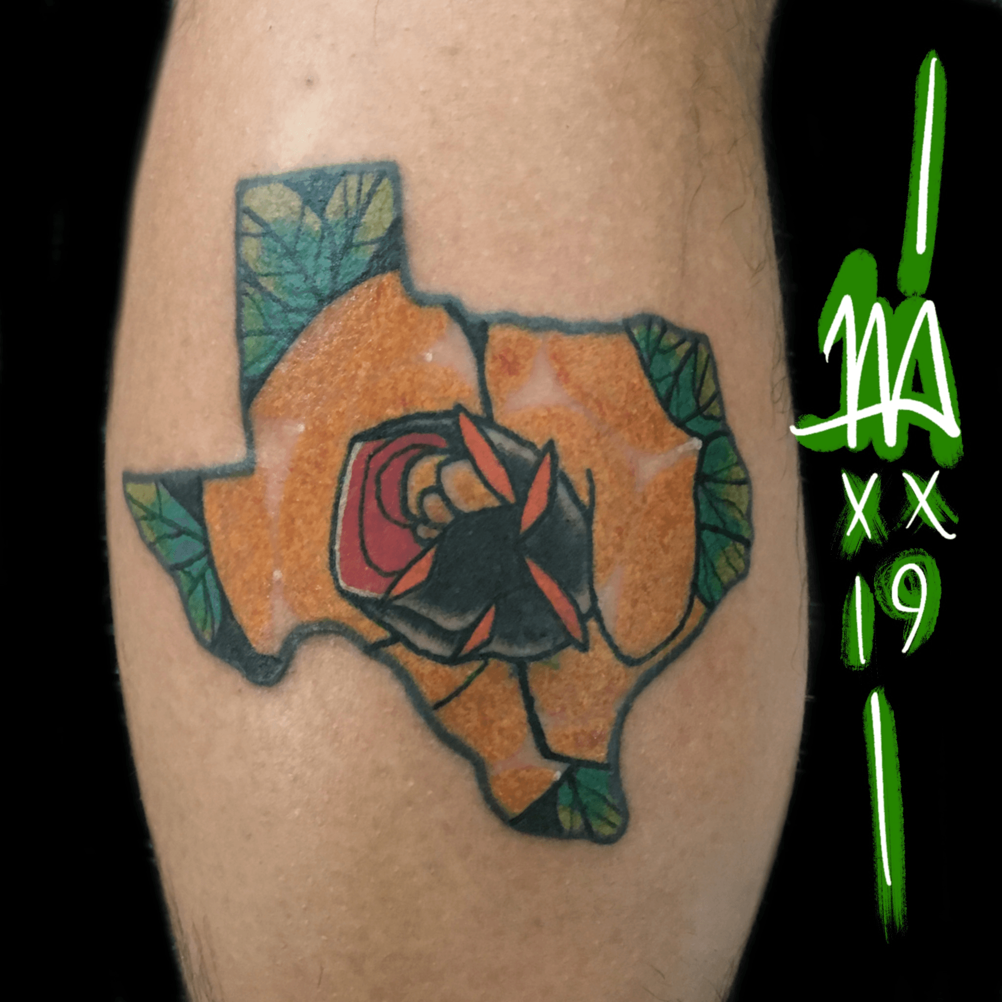 State of Texas tattoo outlined in barbed wire  Texas Hill Country