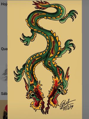 Old School Dragon #traditionaltattoos #oldschool #dragon #Tattoodo #chinesetattoo 