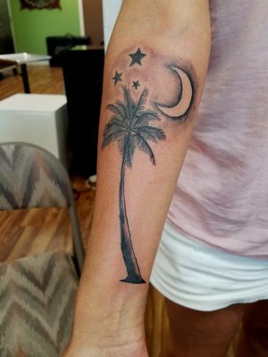 Tattoo uploaded by Caps Folse • Palm tree • Tattoodo