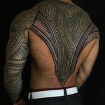 Full back and arm sleeve Samoan tribal 
