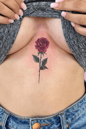 Rose on the sternum created by Kelly
