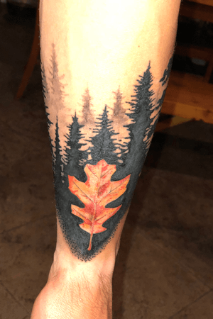 Most recent Tattoo. Forarm Forest
