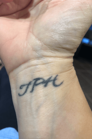 My first tattoo...my dad’s initials