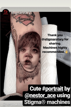 Repost by Stigma Rotary of a portrait I did 🙌🏻. #portait #PortraitRealism #besttattoos #tatted #tattooartist #tattooart #tattoos