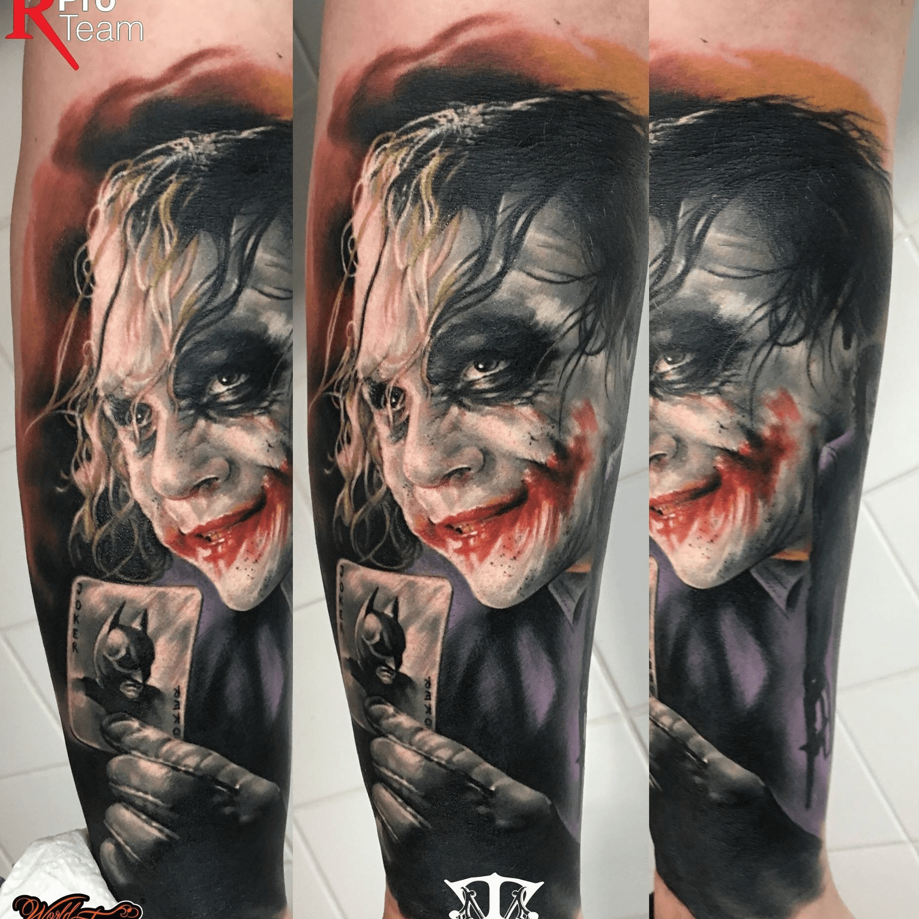Javier Antunez on Instagram BatmanJoker tattoo or is it JokerBatman  Lol i had so much fun tattoo thi  Batman joker tattoo Comic tattoo Joker  face tattoo