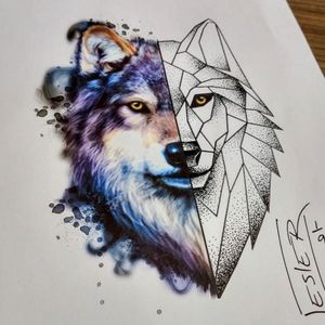 #wolves #wolf #wolfpack #geometrictattoo #watercolour #watercolourtattoo #geometry #linework #wolftattoo #dotwork #geometric #worldofwolves #ulfur #🐺 #wildsoul #wolves #wolfdog