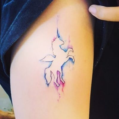 #watercolour #watercolourtattoo #unicorn #🦄 #unicorntattoo #unicornwatercolour