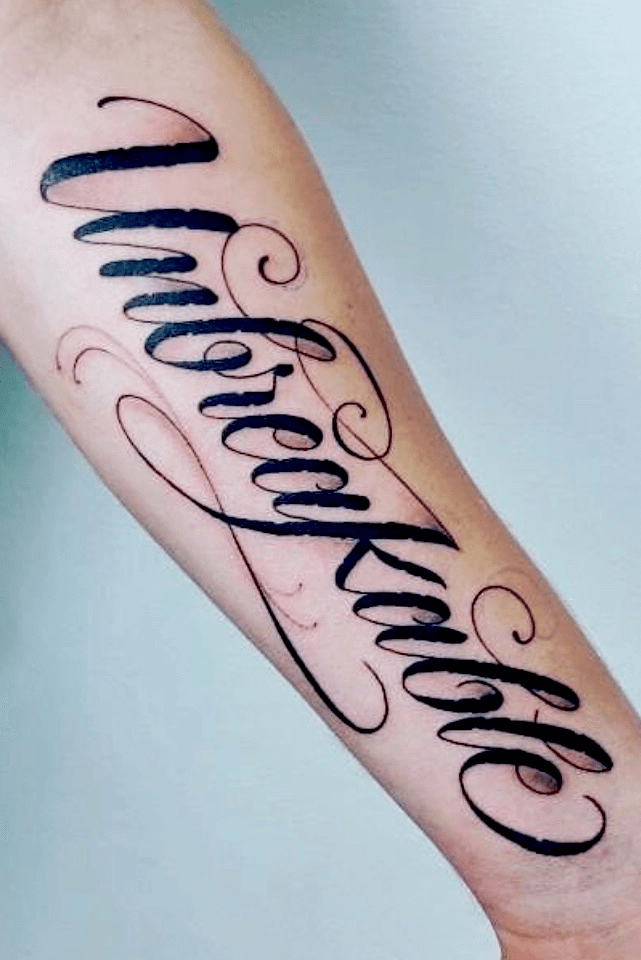 unbreakable script tattoo
