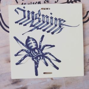 Tattoo spider lettrage #tattoo #spider #araignée #lettering #lettrage 
