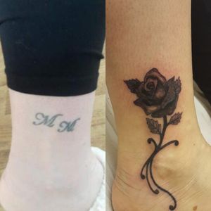 Tattoo cover up #tattoo #tattoos #tattooist #tattooartist #womenwithtattoos #womenwithink #tattooedwomen #tattooedgirls #inked #inkedwomen #tattoocover #rosetattoo 