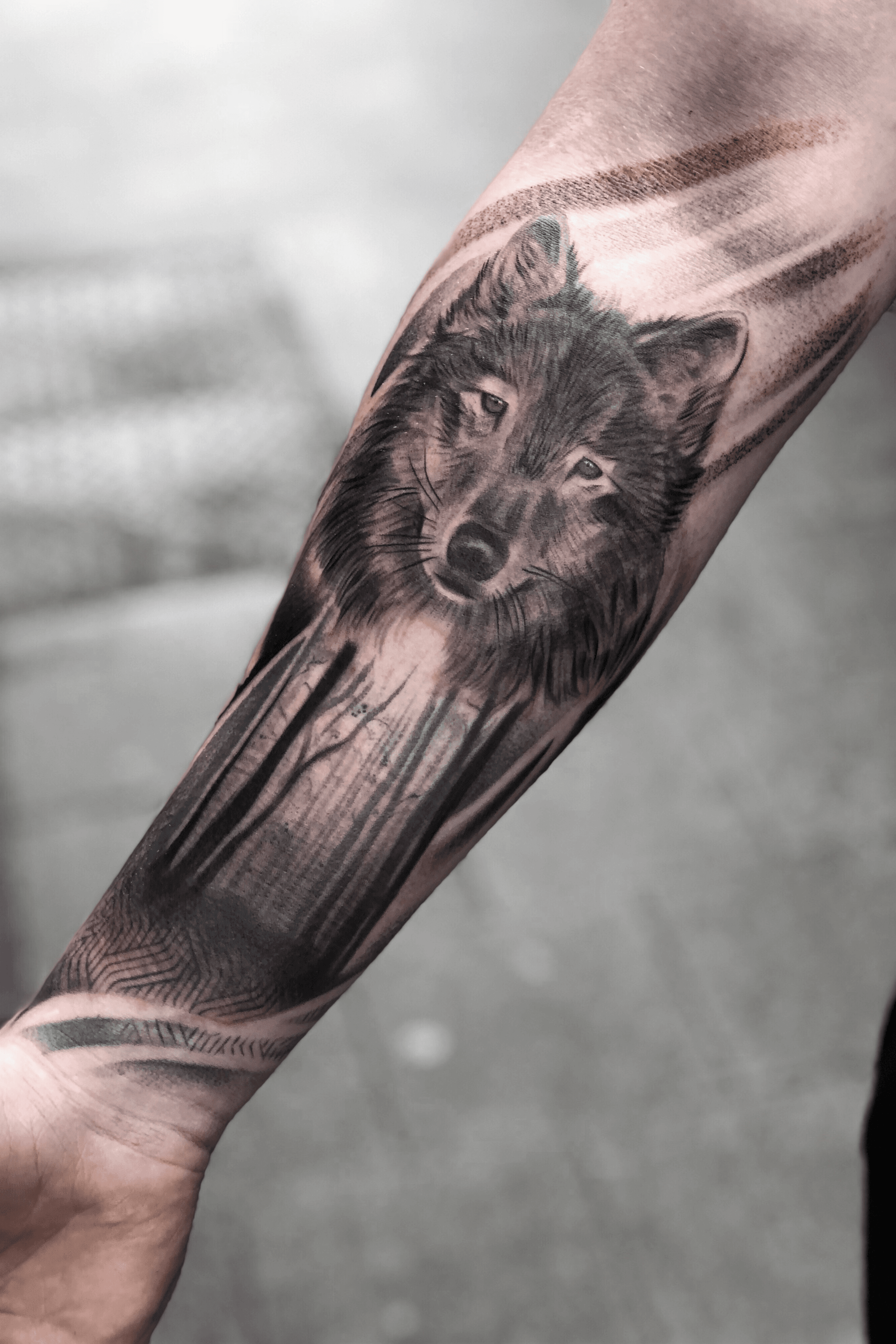 Werewolf Tattoo Half Sleeve