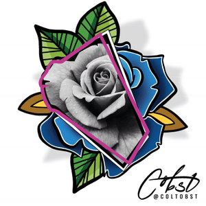 Neo Traditional Rose meets Abstract And Realism - Tattoo available for tattooing !! Message me for details ! 