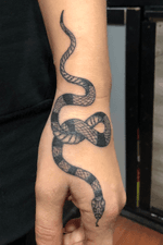 Hand Snake Blackwork