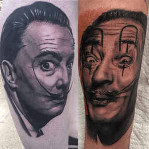 Two salvador dali portraits I have done this year, what you guys think? 