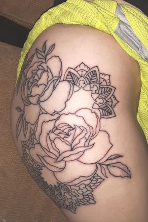 Thigh PieceAny thigh piece around this size $200Contact me for your next Tattoo#treatyourselfdntcheatyourself #thightattoos  #professionaltattoos