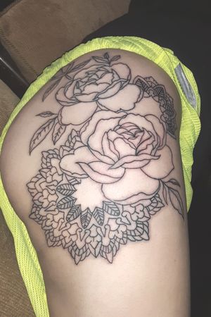 Thigh PieceAny thigh piece around this size $200Contact me for your next Tattoo#treatyourselfdntcheatyourself #thightattoos  #professionaltattoos
