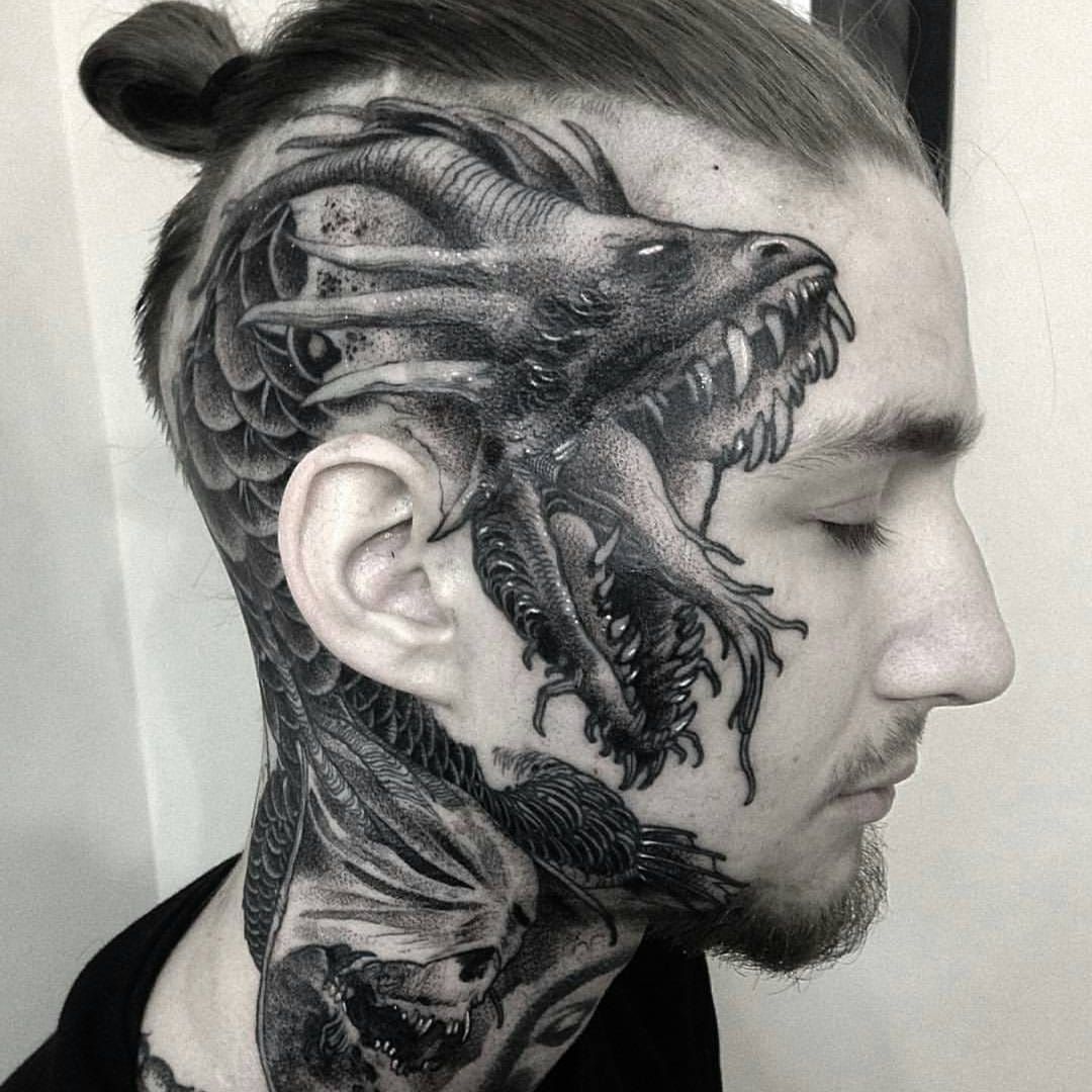 Dragon head tattoo by Boris Tattoo  Post 24080